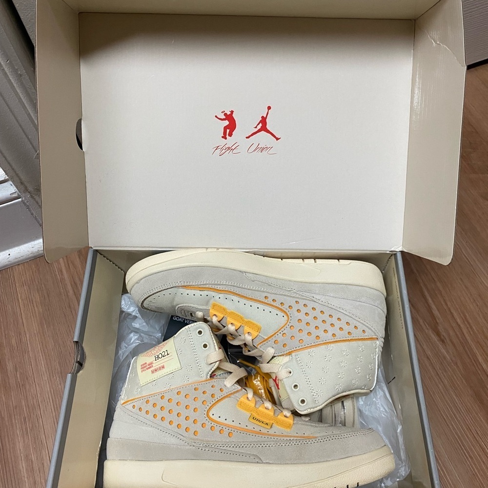Union LA x Air Jordan 2 Retro SP "Grey Fog" Size 7.5 - Picture 6 of 12